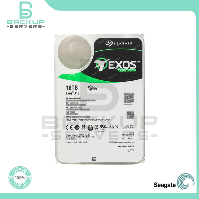 ST16000NM001G Seagate Exos X16 16TB 6Gbps 7.2K 256MB 3.5